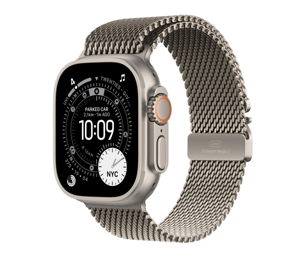 APPLE Watch Ultra 3 GPS + Cellular 49mm Naturalny/Bransoleta mediolańska - rozmiar M - 1362455 - zdjęcie